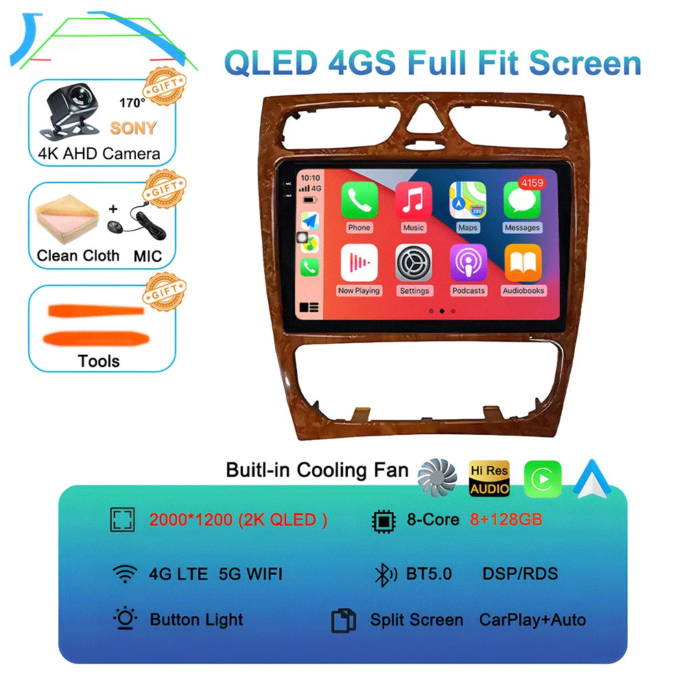 Android16 For Mercedes Benz C Class W203 C200 C320 C350 CLK W209 2002 - 2005 Car Stereo Multimedia Video Player Car Radio NO DVD