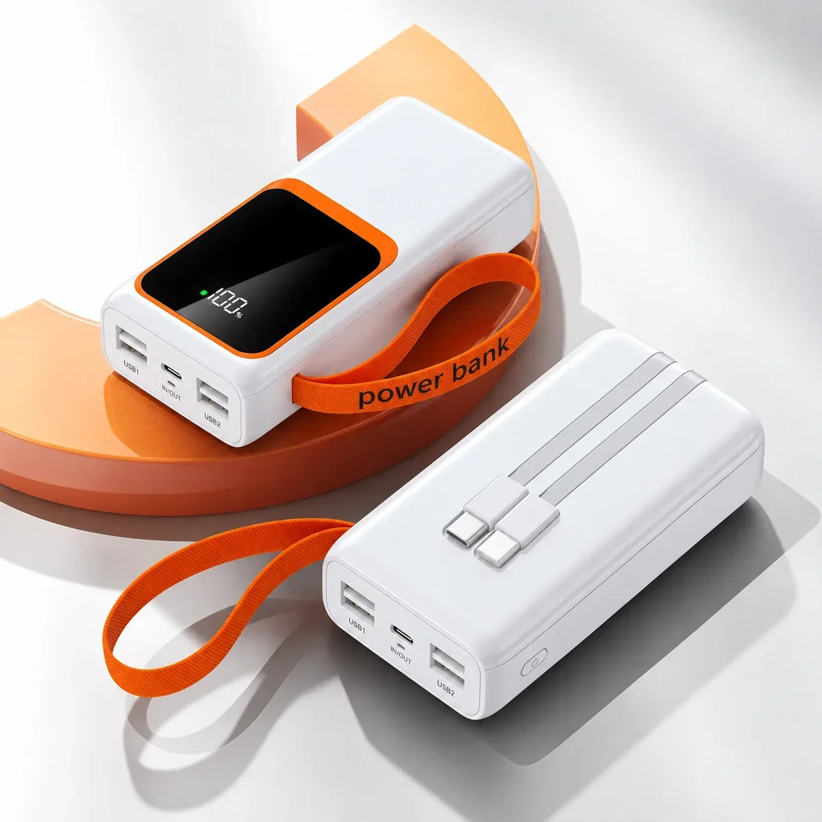 Power Bank 50000mAh 30000mAh Carregador Turbo 66W PD Alta Capacidade Para Viagens E Emergências
