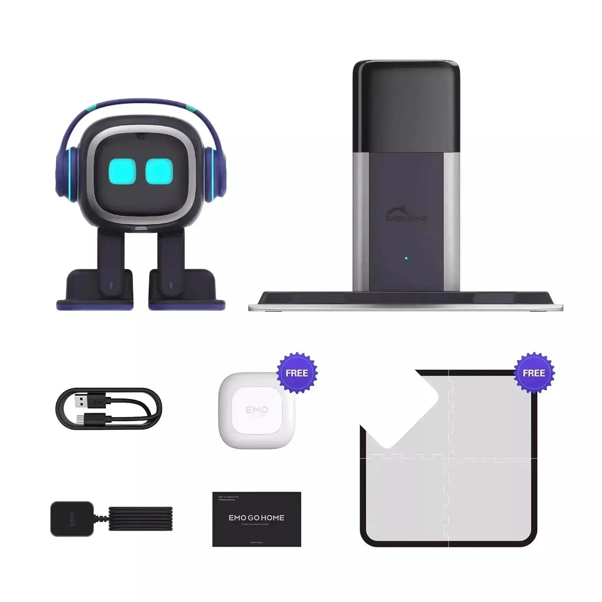 EMO GO HOME EMOPET Smart Robot Electronic Pet Emotional interaction Face Recognition AI Intelligent Robot Desktop Children Gifts