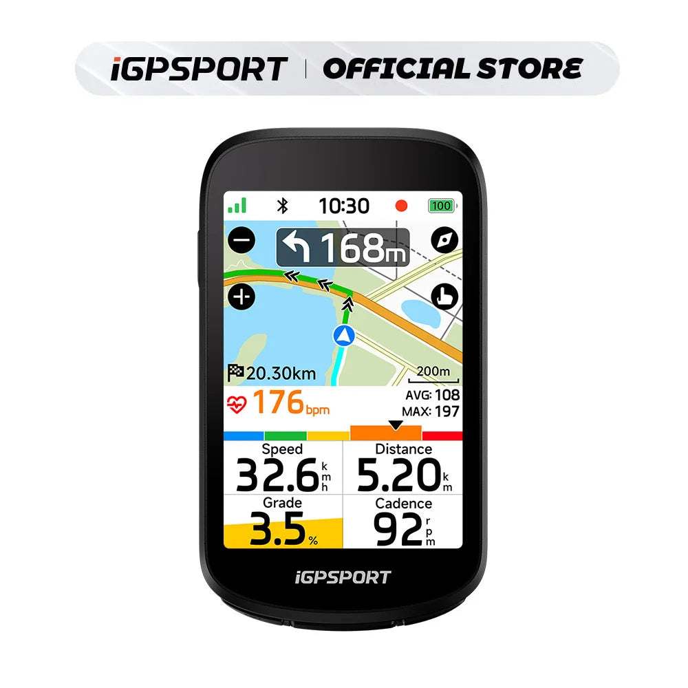 iGPSPORT BSC500 Touchscreen Bike Computer GPS Cycling Global Map Navigation Wireless Cycling Computer with Digital Bike Bell
