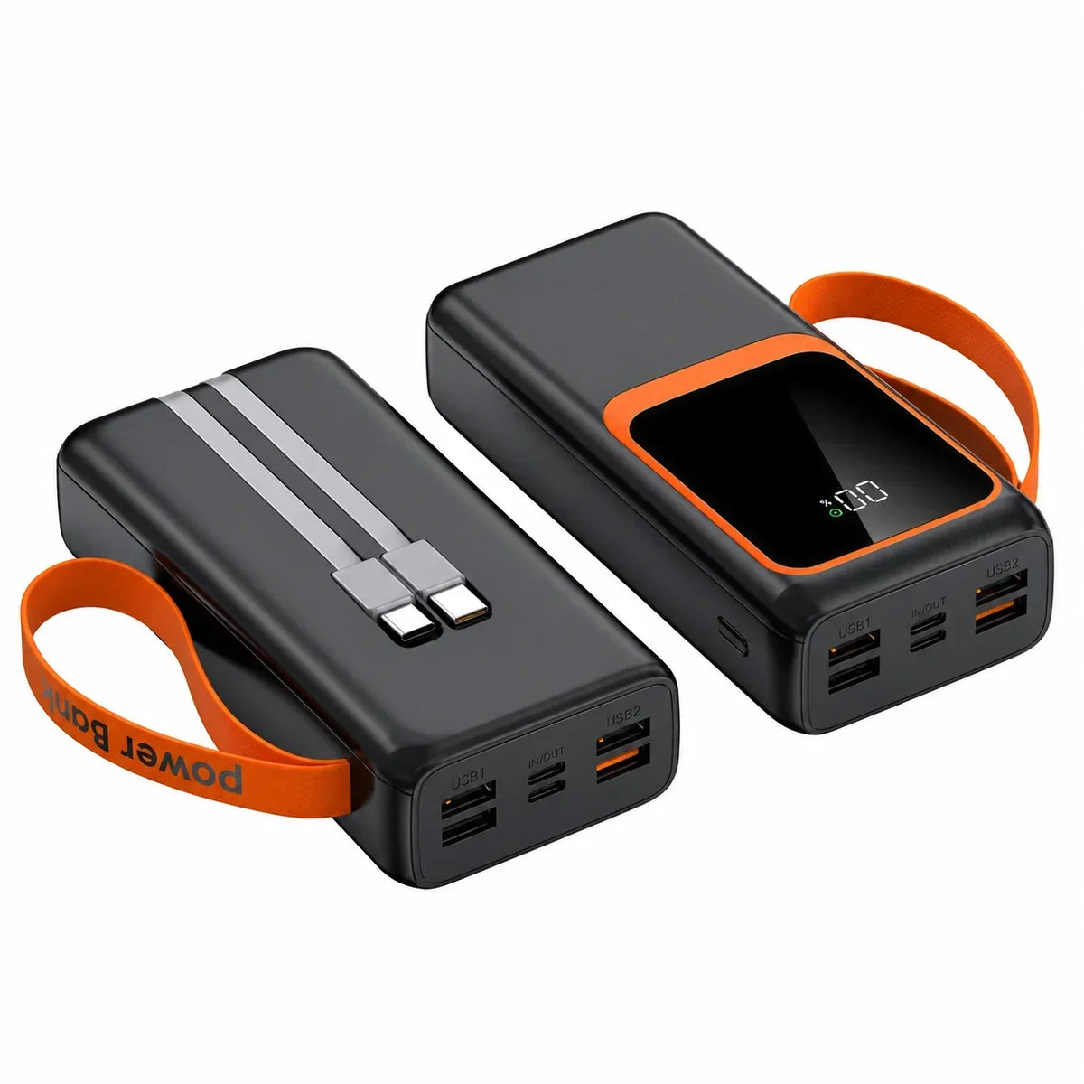 Power Bank 50000mAh 30000mAh Carregador Turbo 66W PD Alta Capacidade Para Viagens E Emergências