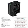 DeepCool AK400 Digital LCD Display CPU Cooler 4 Heat pipes Air Cooling PC Radiator For LGA1700/1200 115X AM4 AM5