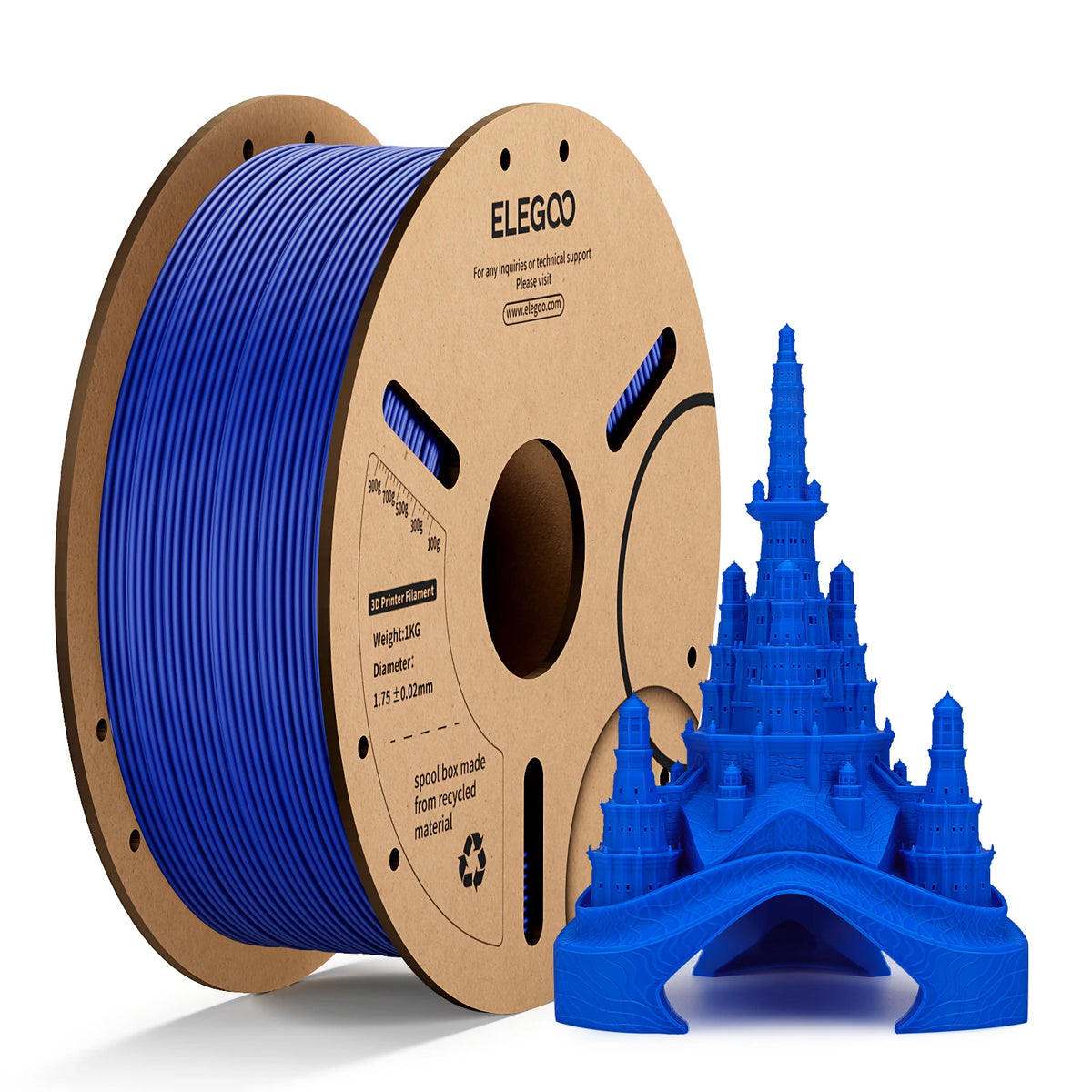 ELEGOO 1.75mm PLA Filament 1kg Plastic 3D PLA for 3D Printer Consumables Material for FDM 3D Printer NEPTUNE 3 PRO
