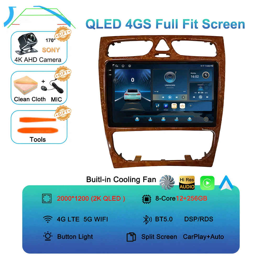 Android16 For Mercedes Benz C Class W203 C200 C320 C350 CLK W209 2002 - 2005 Car Stereo Multimedia Video Player Car Radio NO DVD
