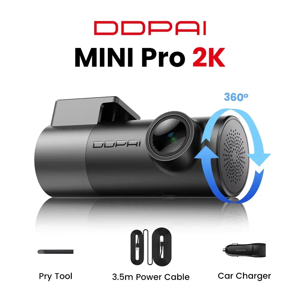 DDPAI MINI Pro Dash Cam 3K HDR 1620P Car DVR with WiFi Night Vision WDR Voice Control 24H Parking Monitor 143° FOV