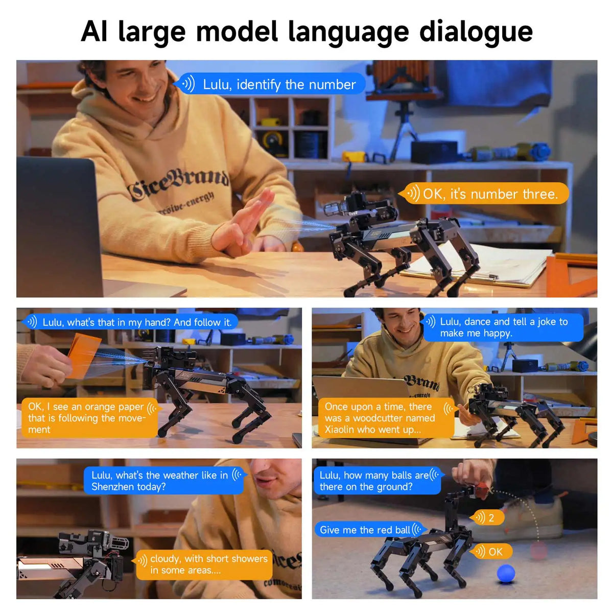 Yahboom DOGZILLA-Lite Quadruped Bionic Robot Dog AI Vision Large Model Intelligent Programming Electronic Kit for Raspberry Pi