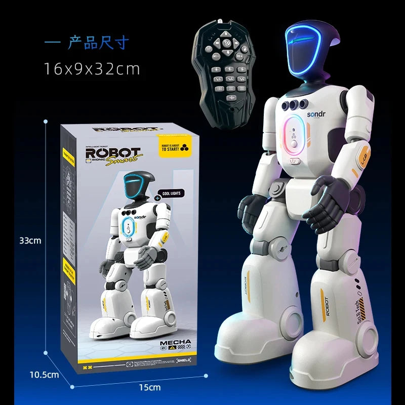 Intelligent Humanoid Robot Toy Programmable Multi-Joint Interactive STEM Educational Sing Dancing Voice Recording for Kids