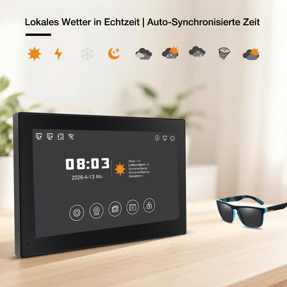 Tuya Wifi Smart Home Video Door Phone Video intercom 1080P Touch Monitor 7'  2-Wires  Doorbell Door Camera Security System