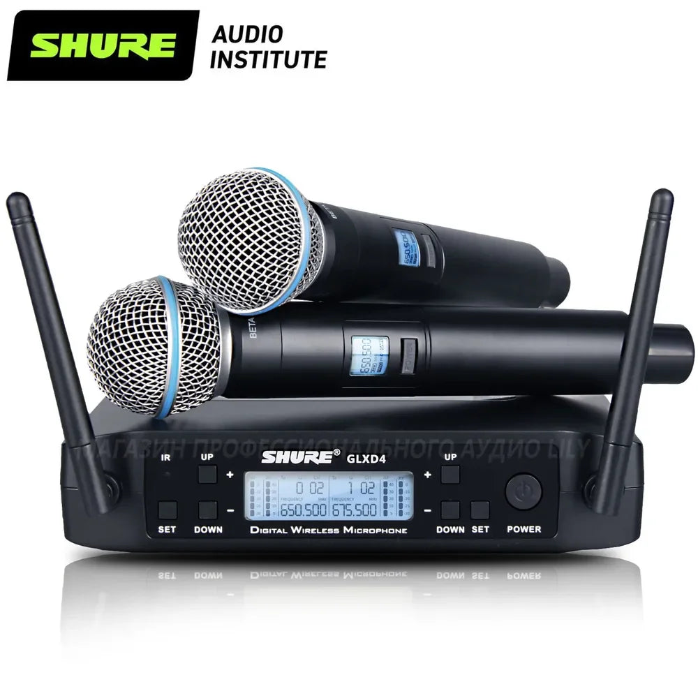 Shure GLXD4 BETA 58A Professional Wireless Microphone System High Frequency for Stage Singing Broadcast Party Wireless Distance