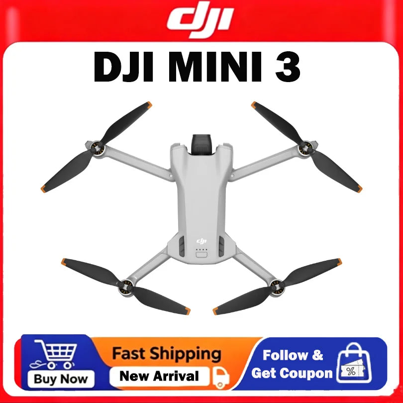 Brazil Stock DJI Mini 3-BR MT3PD Drone Mini 3 RC-N1 Under 249g Extended Battery Life 4K HDR Video Beginner-Friendly
