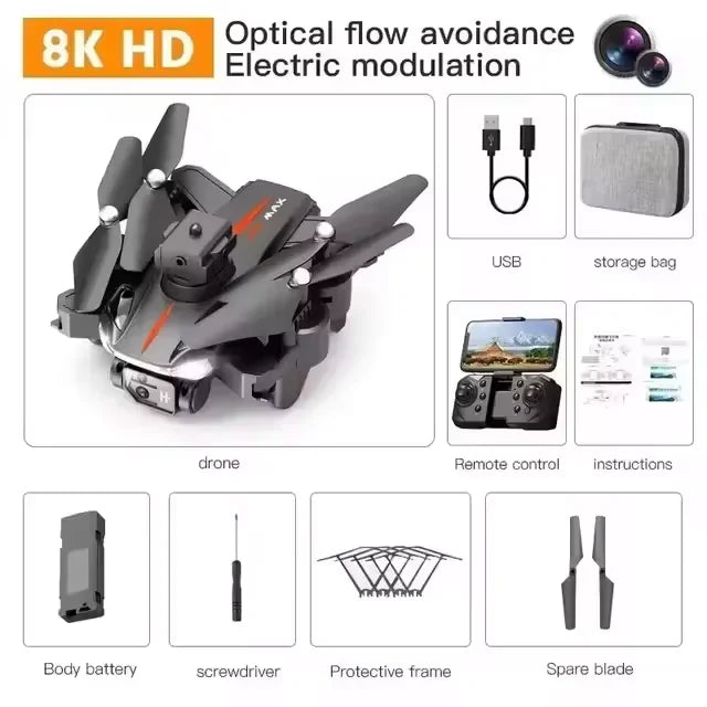 P11 Max GPS Drone 8K HD 5G Professional Aerial Photography Dual Camera Obstacle Avoidanc Brushless Quadrotor 20000M 2026
