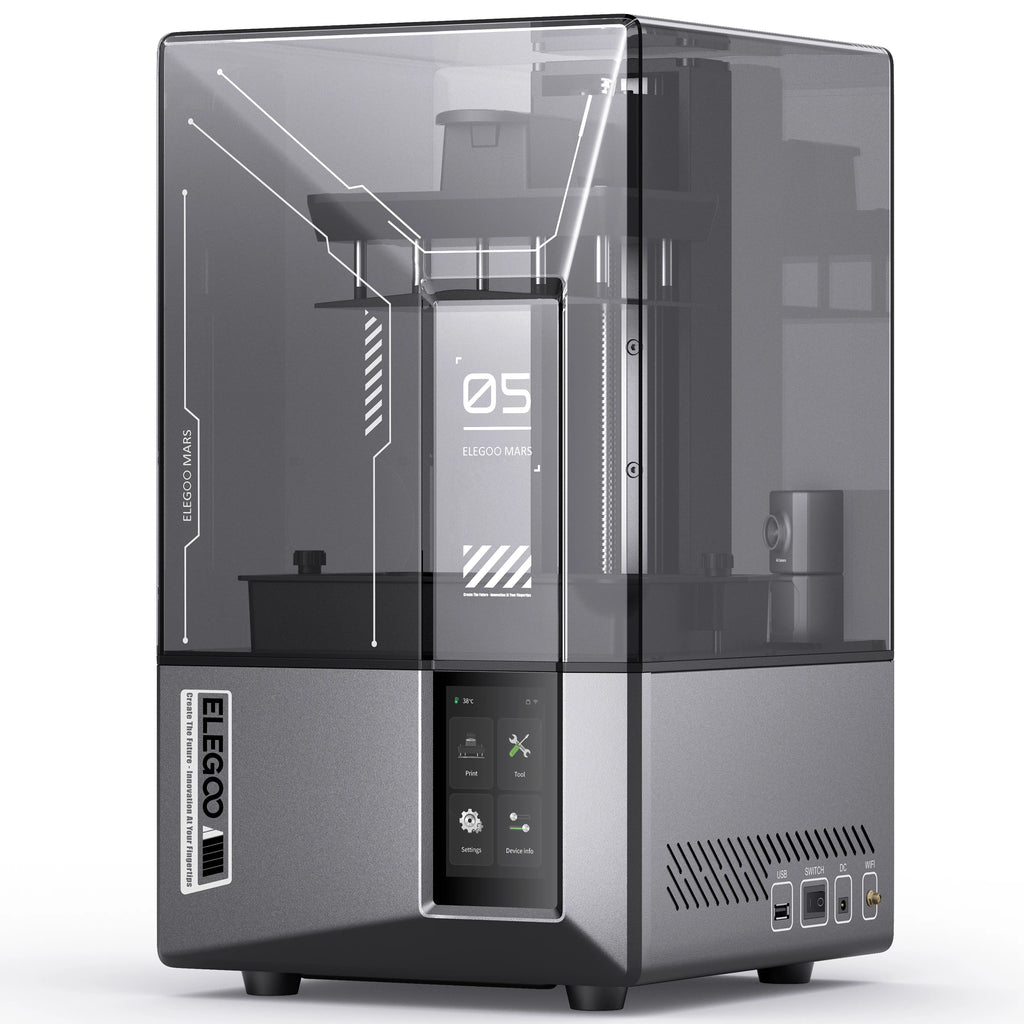 ELEGOO Mars 5 Ultra 9K MSLA Resin 3D Printer with Auto Leveling and AI Smart Camera, High Speed Printing Size 153.36×77.76×165mm