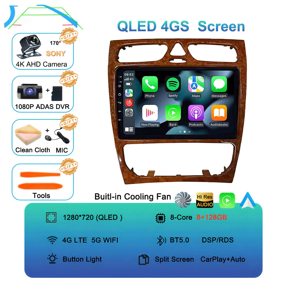Android16 For Mercedes Benz C Class W203 C200 C320 C350 CLK W209 2002 - 2005 Car Stereo Multimedia Video Player Car Radio NO DVD
