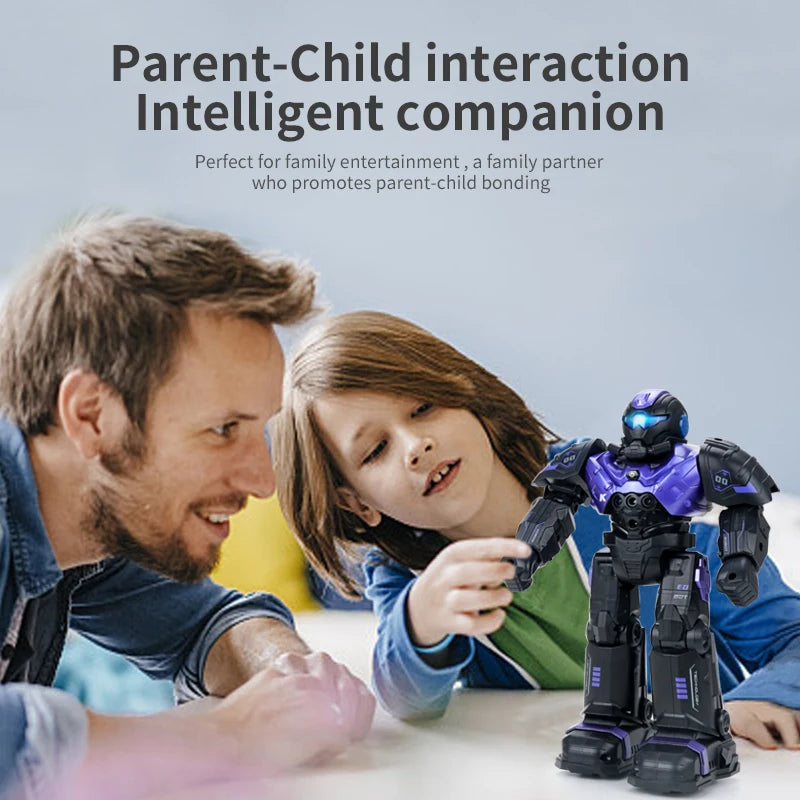 JJRC RC Robot Police Mechanical Combat R20 Police Intelligent Programming Robot With Sound And light children Toy Gift