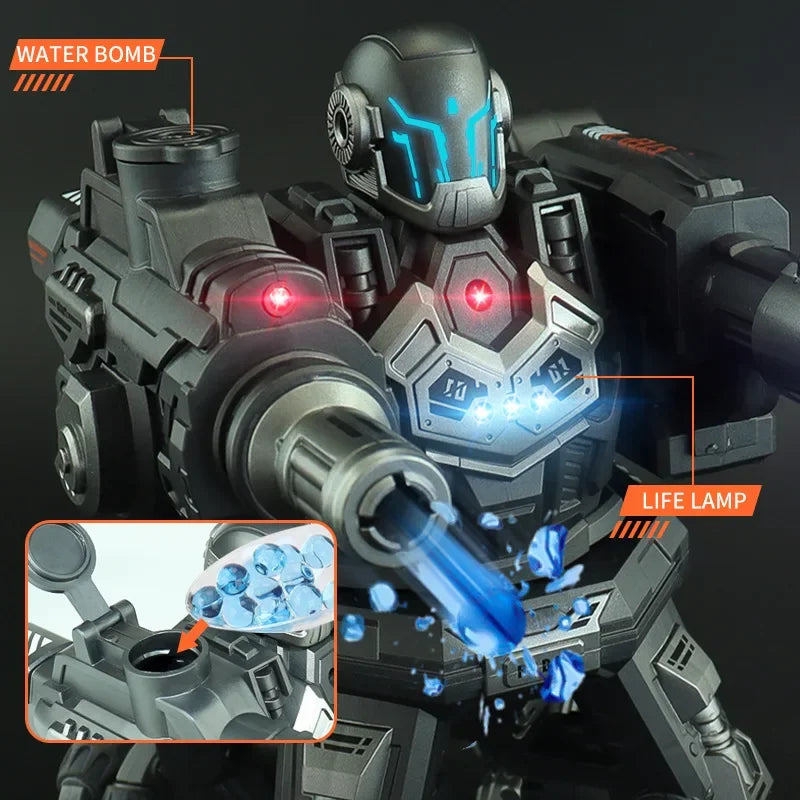 JC09 2.4G RC Robot Battle Spray Shoot Robo With Dual Remote Control Humanoid Fighting Robots Toys for Kids Christmas gift toy