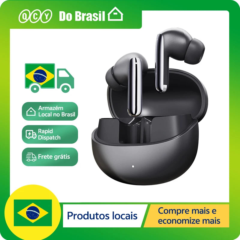 QCY MeloBuds Pro ANC Bluetooth 5.3 Earphones Wireless 46dB Hybrid ANC Hi-Res LDAC Earbuds 6 Mic Headphones 34H In-Ear Detection