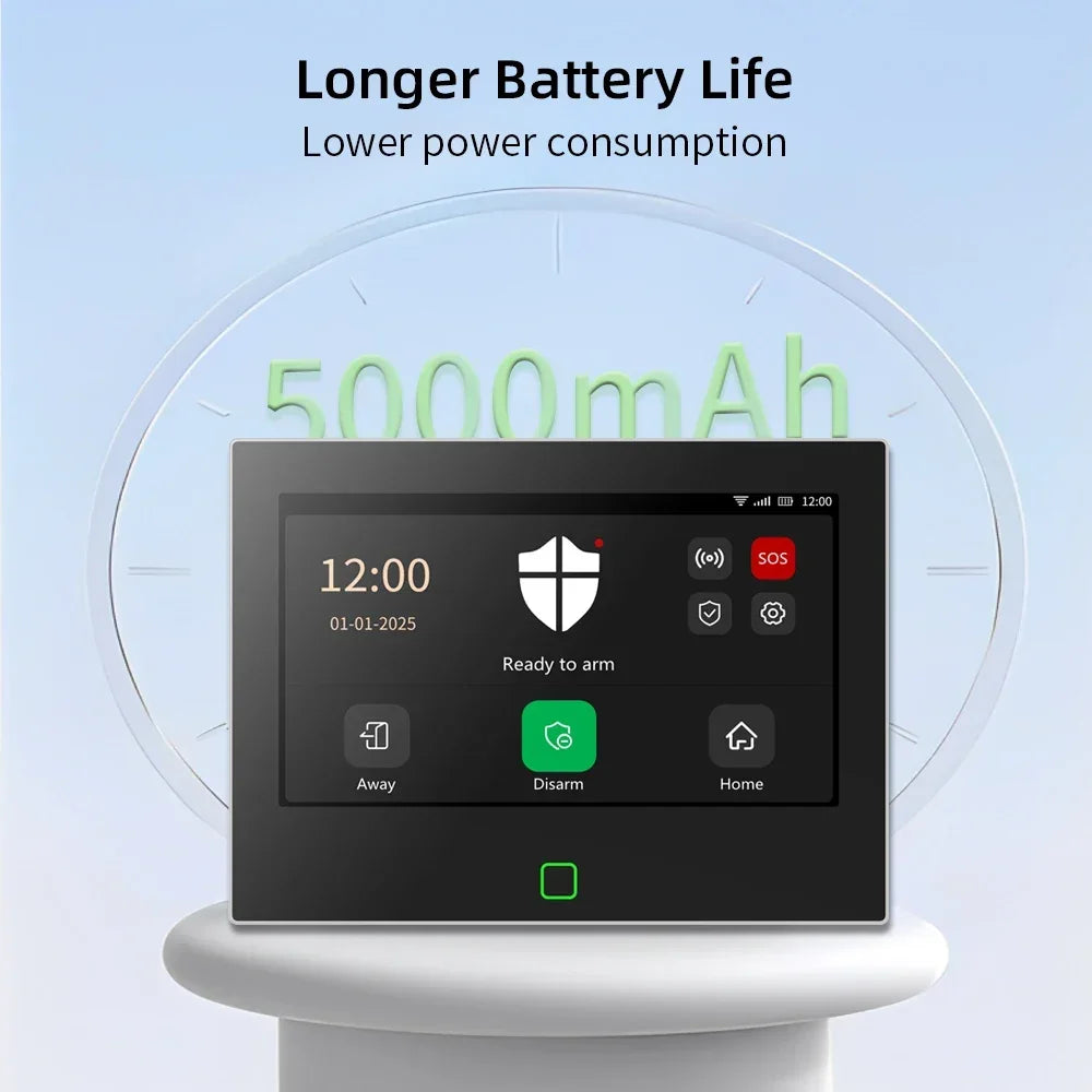 500m Transmission Distance 7 Inch GSM LoRa Staniot Version Security Alarm System Tuya WiFi 4G Smart Home Burglar Alarm Kit Home