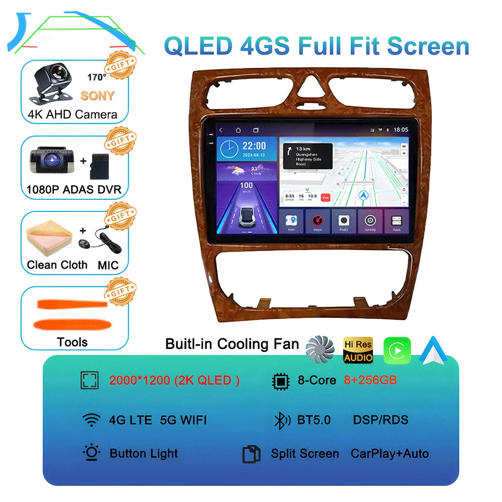 Android16 For Mercedes Benz C Class W203 C200 C320 C350 CLK W209 2002 - 2005 Car Stereo Multimedia Video Player Car Radio NO DVD