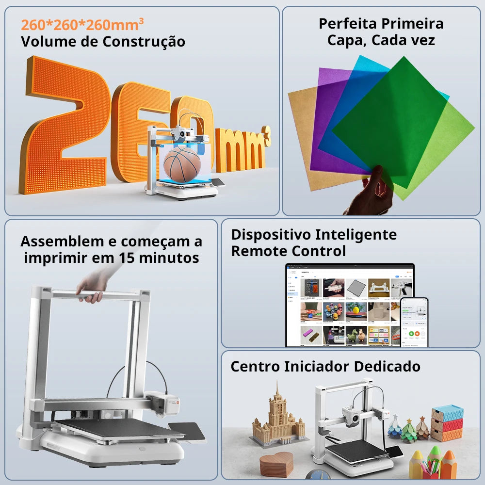 ANYCUBIC Kobra 4/Kobra 4 Combo 600mm/s Fast Printing 3D Printer Up to 8 Colors ACE 2 Pro Filament Drying APP Control 3D Printer