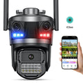 P20 Three Lens Three Screen Ip Camera Icsee Outdoor Wifi Auto Tracking Security Ptz Camera