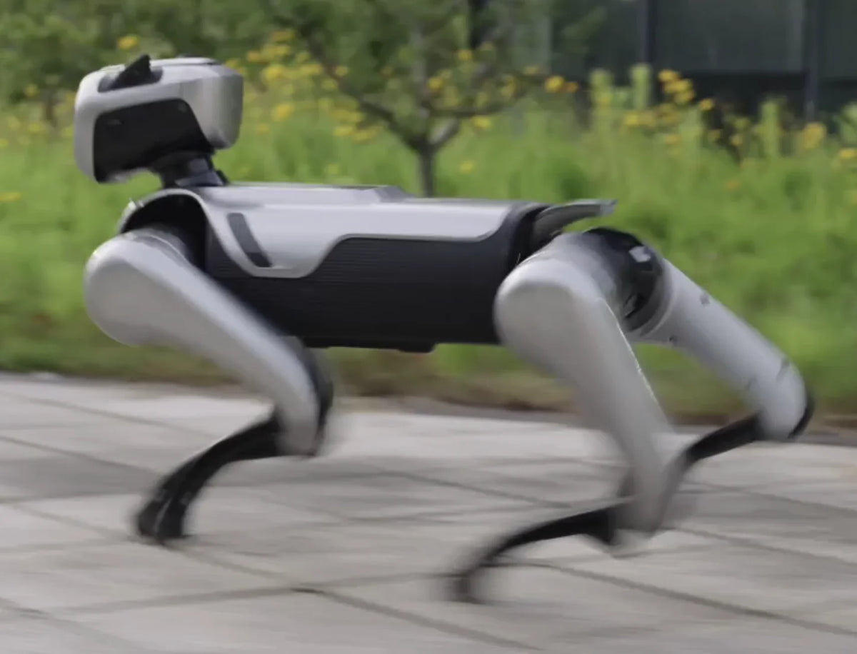 Human-Computer Interaction Quadruped High Technology Robot Dog with Wheels