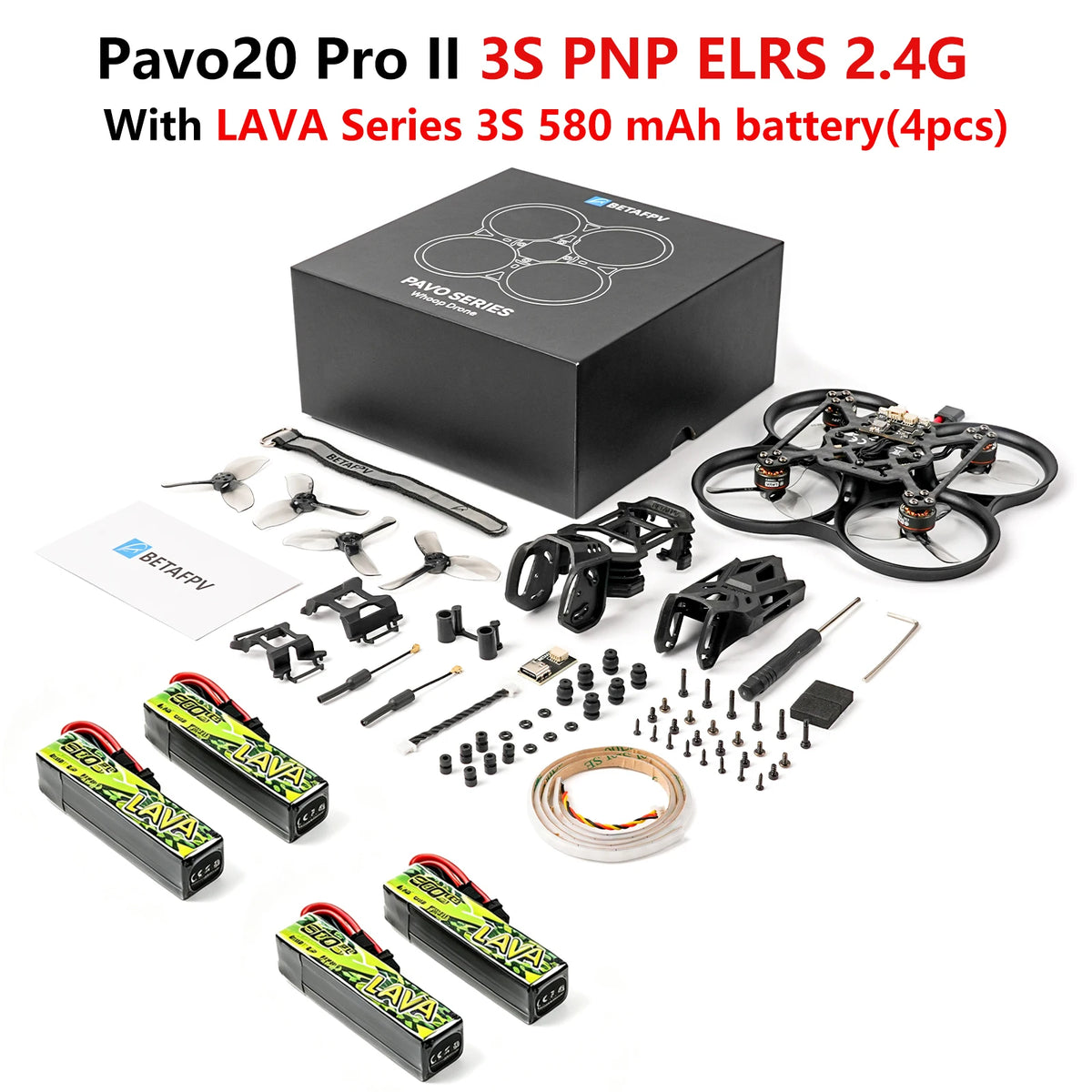 BETAFPV NEW Pavo20 Pro II  PNP Brushless Whoop Quadcopter Drone  For Cube Brushless Flight ControllerG4 2-4S 30A 3-in-1 V1