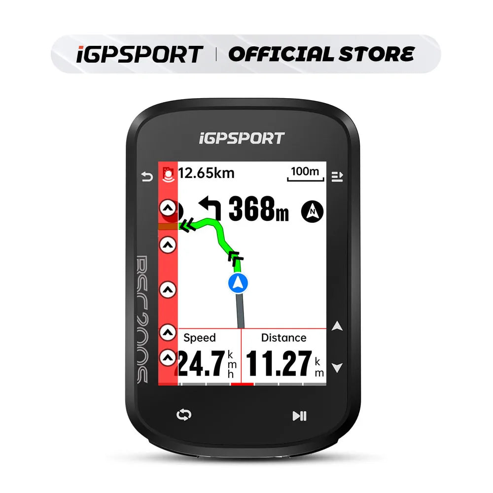 iGPSPORT BSC200S GPS Route Navigation Bike Computer Colorful Screen Wireless Bicycle Speedometer Cycling Odometer Bluetooth Ant