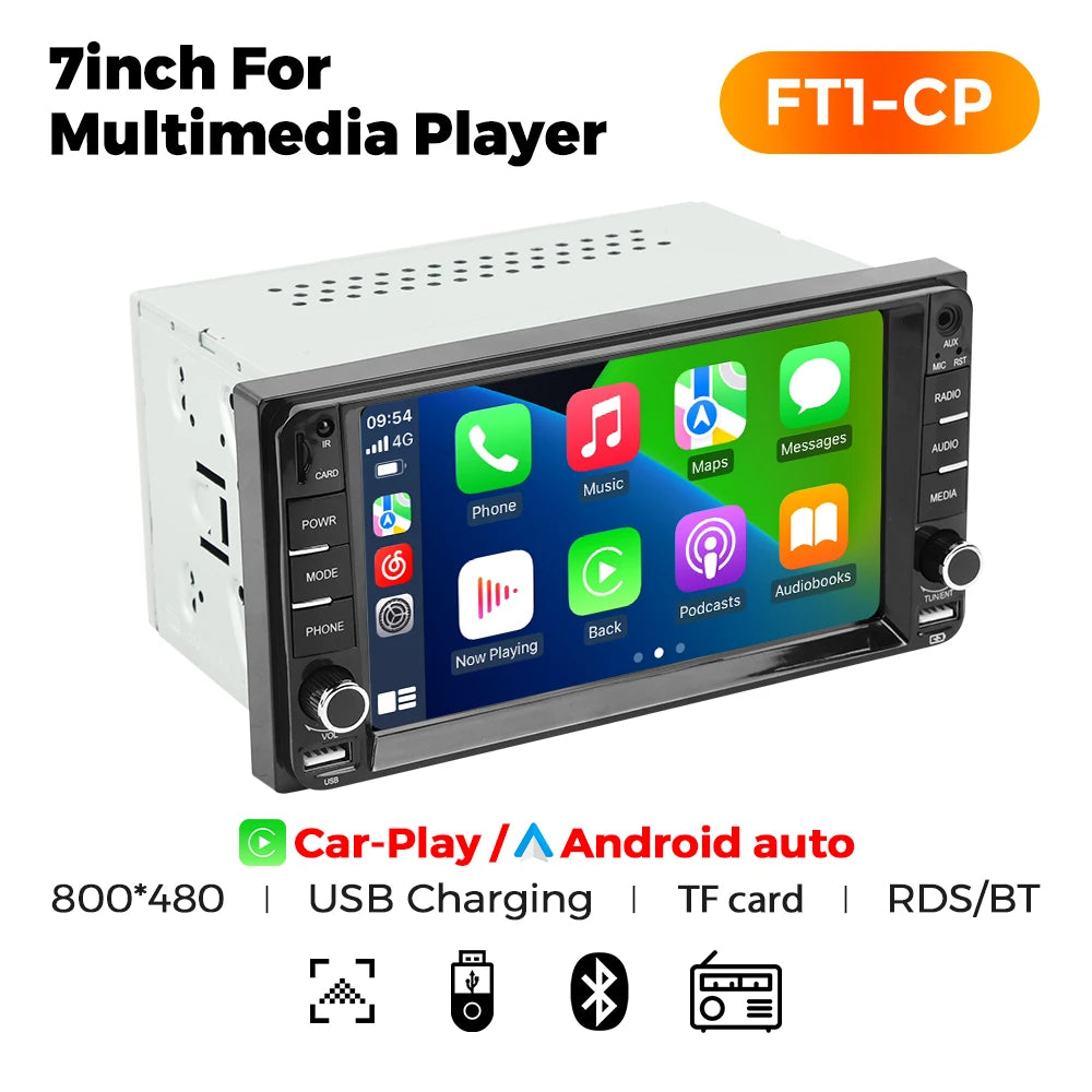7inch Carplay+Auto Multimedia Car Radio Video Player Universal For Toyota VIOS CROWN CAMRY HIACE PREVIA COROLLA RAV4 Pardo Camry