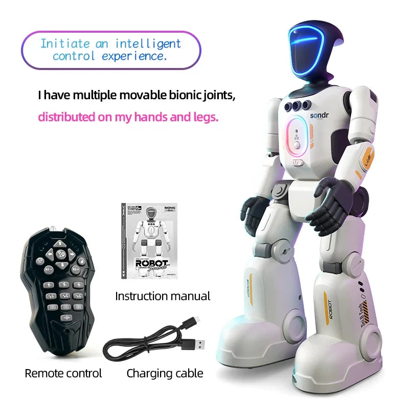 AI Intelligent Humanoid Robot for Kids - Gesture Sensing Voice Interactive Early Education Companion Educational Toy