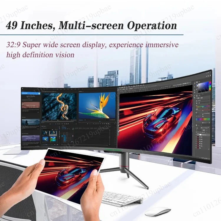 49 Inch 5K Curved Monitor 120Hz Ultra Wide LCD Gaming Computer Display Screen