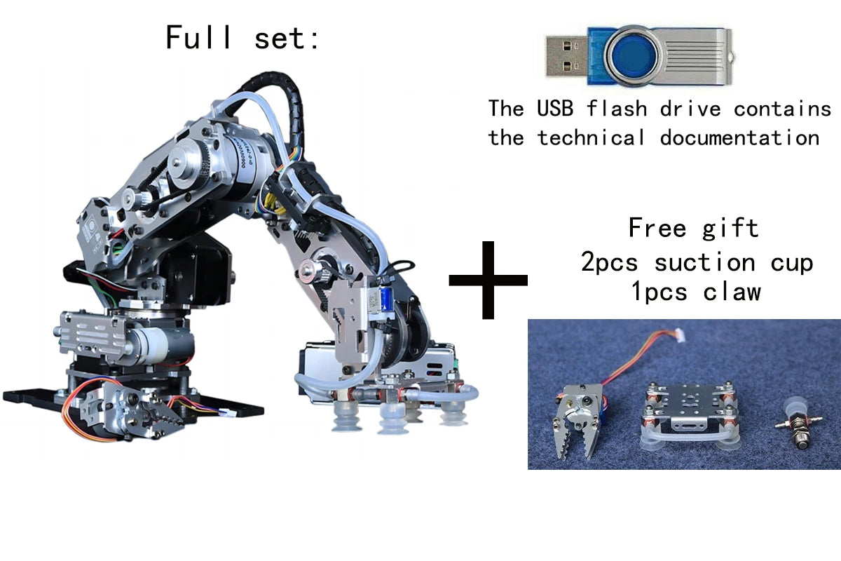 24D Industrial Robot Arm 4-Axis Stepping Mechanical Arm High Precision Planetary Reduction Motor For Gcode Programmable Robot