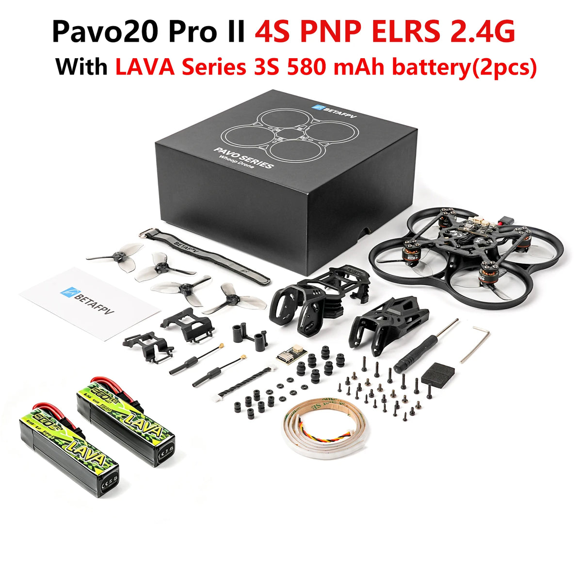 BETAFPV NEW Pavo20 Pro II  PNP Brushless Whoop Quadcopter Drone  For Cube Brushless Flight ControllerG4 2-4S 30A 3-in-1 V1