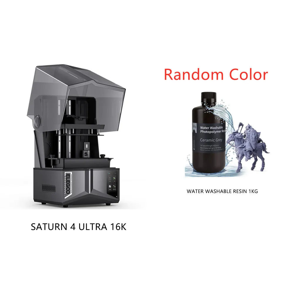 ELEGOO Mars 5 Ultra SATURN 3 Ultra SATURN 4 Ultra 12K SATURN 4 Ultra 16K 3D Printer Plus 1 pc Water Washable Resin 1KG