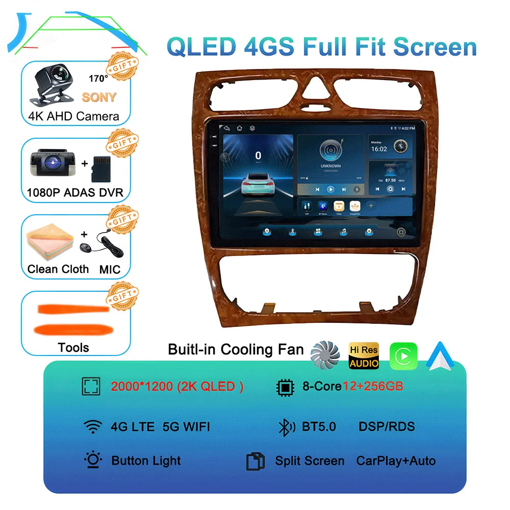 Android16 For Mercedes Benz C Class W203 C200 C320 C350 CLK W209 2002 - 2005 Car Stereo Multimedia Video Player Car Radio NO DVD