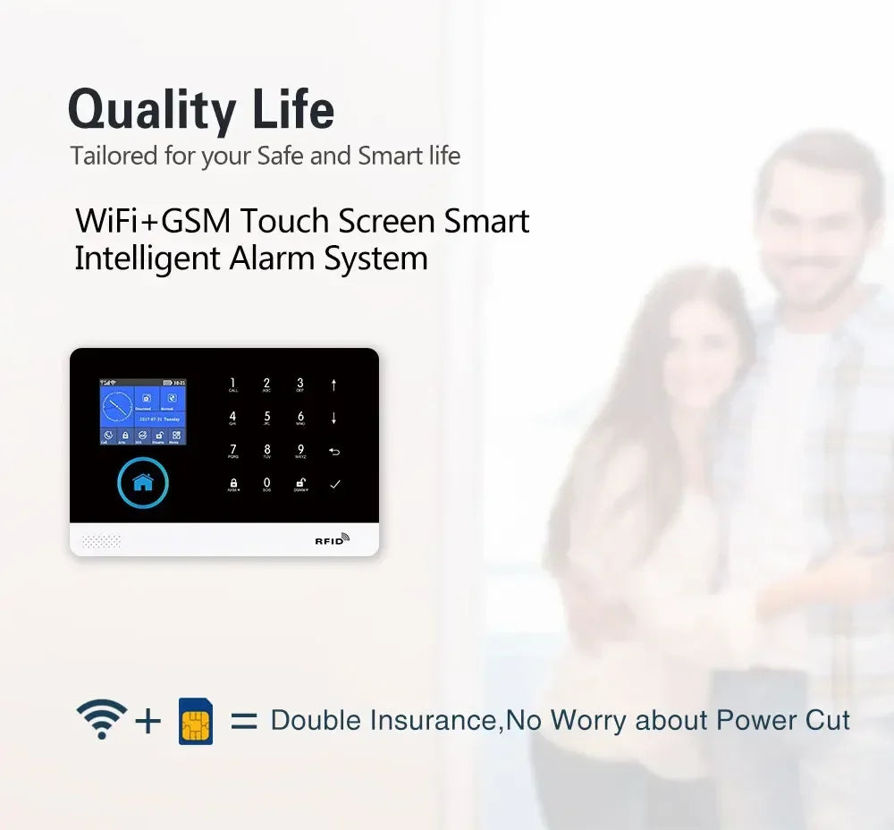 PGST latest version alarm system, WiFi, 4G, Tuya smart home security alarm, Alexa intelligent voice control, APP push function