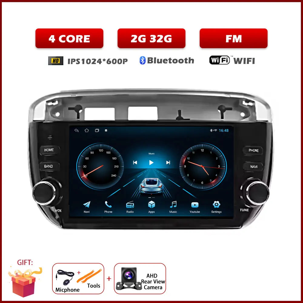 7" For Fiat Linea Punto Evo 2012 - 2015 4G Car Carplay Auto Android OS Radio Navigation GPS Multimedia Video Player BT 5.0
