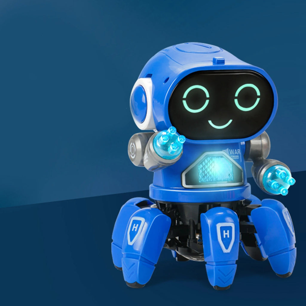Children Electric Robot with Six Claws Plastic Intelligent Dancing Singing Light for Boys