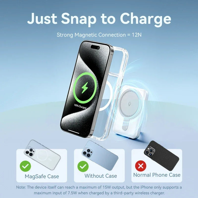 Vention BR 5000mAh Power Bank 15w Magnetic Power Bank Magsafe PD 20w Wireless Portable Mini Fast Charger for iPhone Powerbank