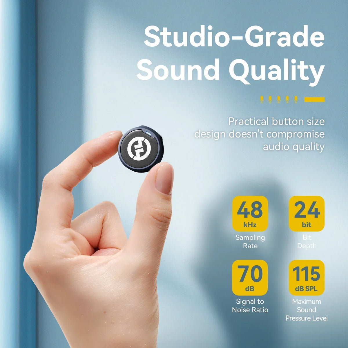Hollyland Lark M2 Wireless Lavalier Microphone 300m Range Noise Cancellation 30H Battery for iPhone Camera Photography Vlog