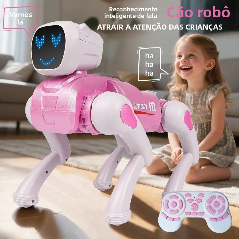Intelligent robot dog, AI companion toy, voice commands, 20 types of action programming,singing and telling stories,child's gift